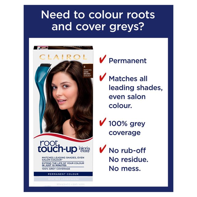 Clairol Root Touch-Up Hair Dye 4A Dark Ash Brown GOODS M&S   