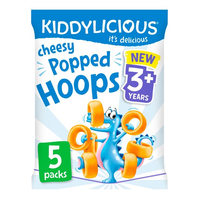 Kiddylicious Cheesy Flavoured Popped Hoops Kids Snacks Multi   5 x 10g GOODS M&S   