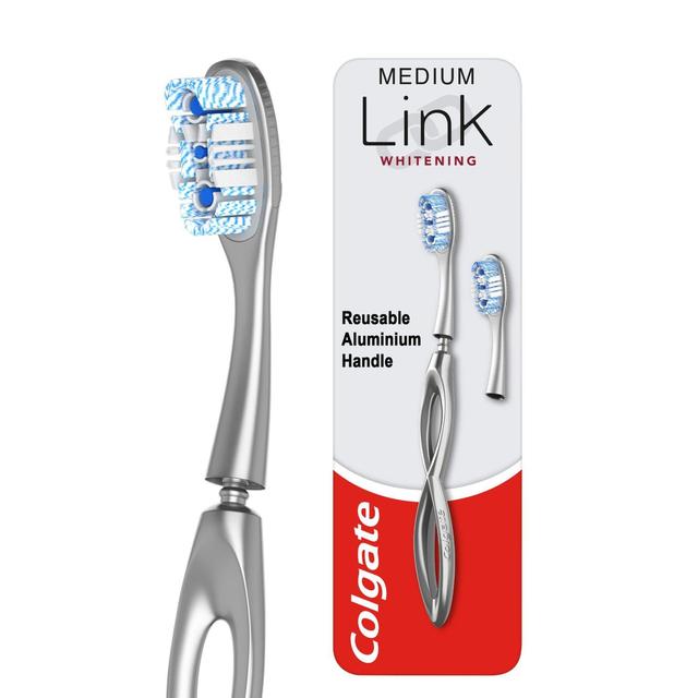 Colgate Link Whitening Medium Replaceable Head Toothbrush Starter Kit GOODS M&S   