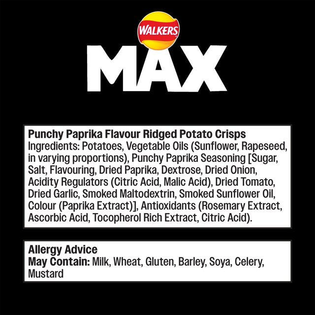 Walkers Max Paprika Crisps   50g GOODS M&S   