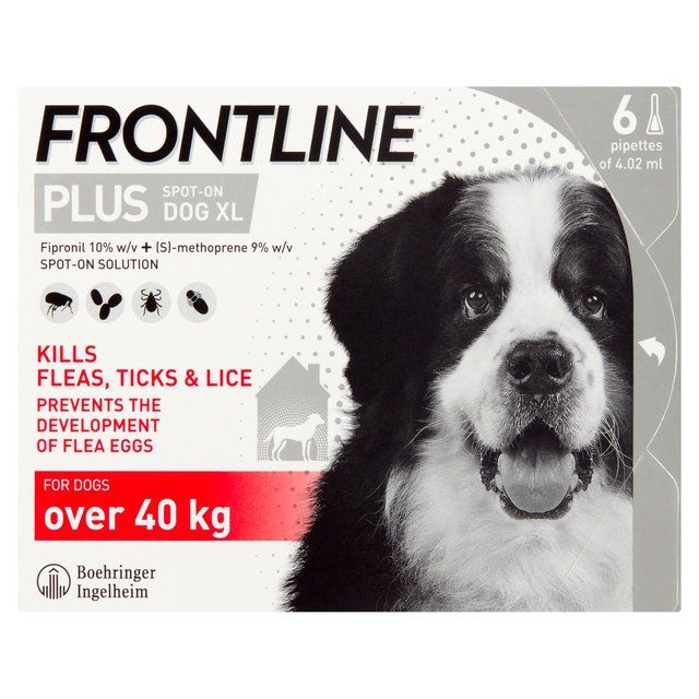 FRONTLINE Plus Flea & Tick Treatment XL Dog 40-60kg   6 per pack GOODS M&S   