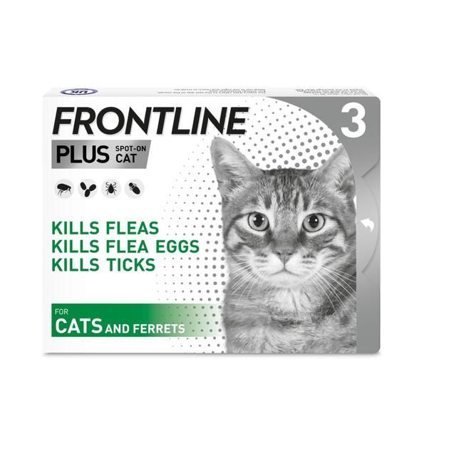 FRONTLINE Plus Flea & Tick Treatment Cat   3 per pack GOODS M&S   