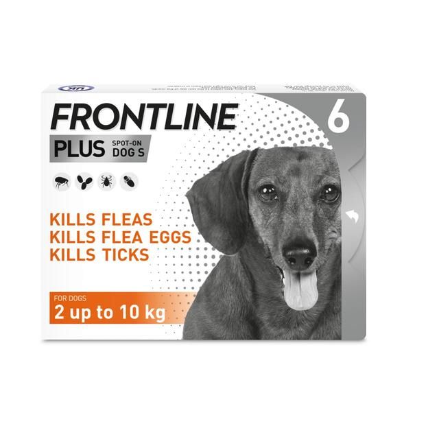 FRONTLINE Plus Flea & Tick Treatment Small Dog 2-10kg   6 per pack GOODS M&S   