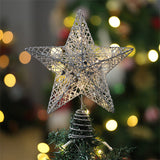 Livingandhome Christmas tree topper star sequins large, imported from the UK