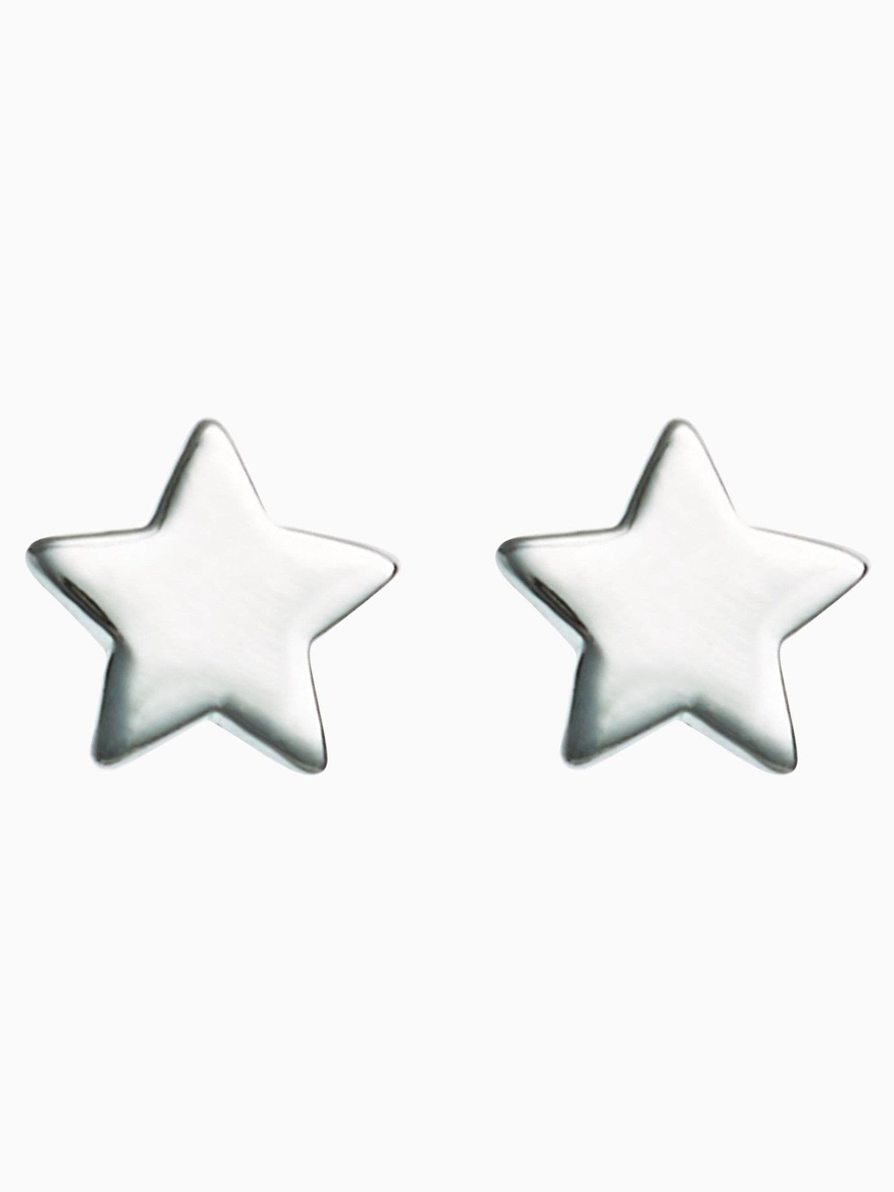 Sterling silver star stud earrings 0.5cm (British brand)