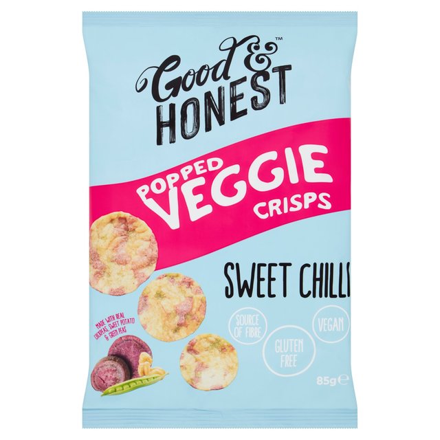 Good & Honest Popped Veggie Chickpea Sweet Potato Pea Sweet Chilli   85g GOODS M&S   