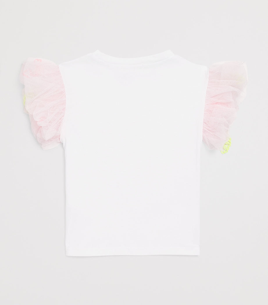 Billieblush Cotton Tulle-Sleeve T-Shirt 3-12 Years - British product