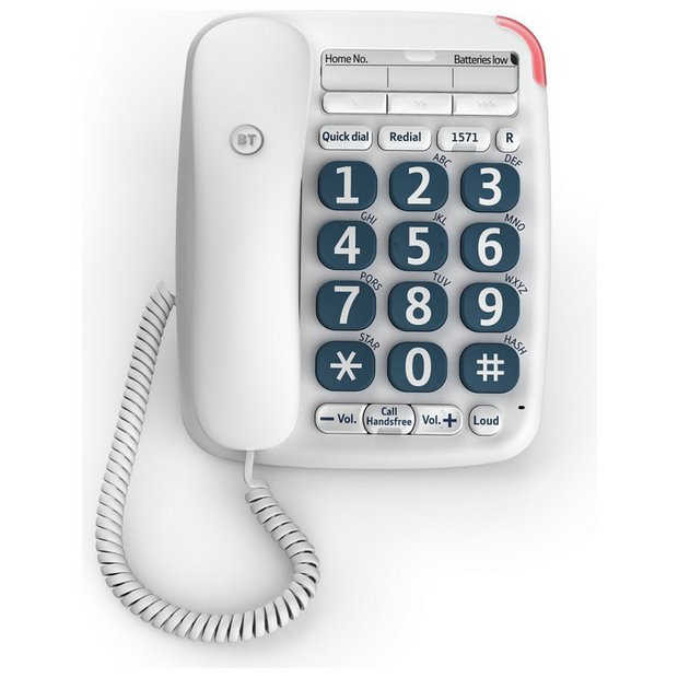 BT big button corded telephone (British brand)