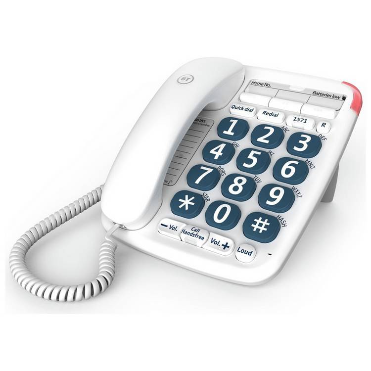 BT big button corded telephone (British brand)