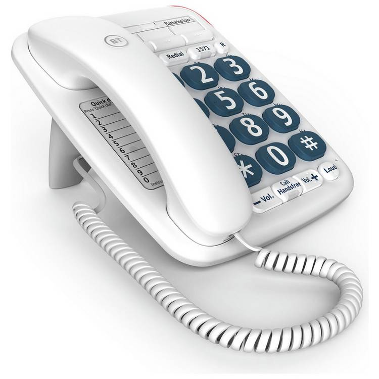 BT big button corded telephone (British brand)
