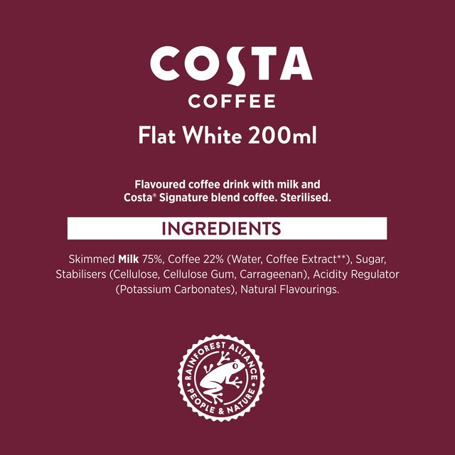 Costa Coffee Flat White Iced Coffee   200ml GOODS M&S   