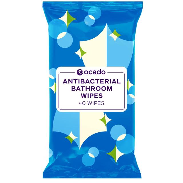 Ocado Antibacterial Bathroom Wipes   40 per pack