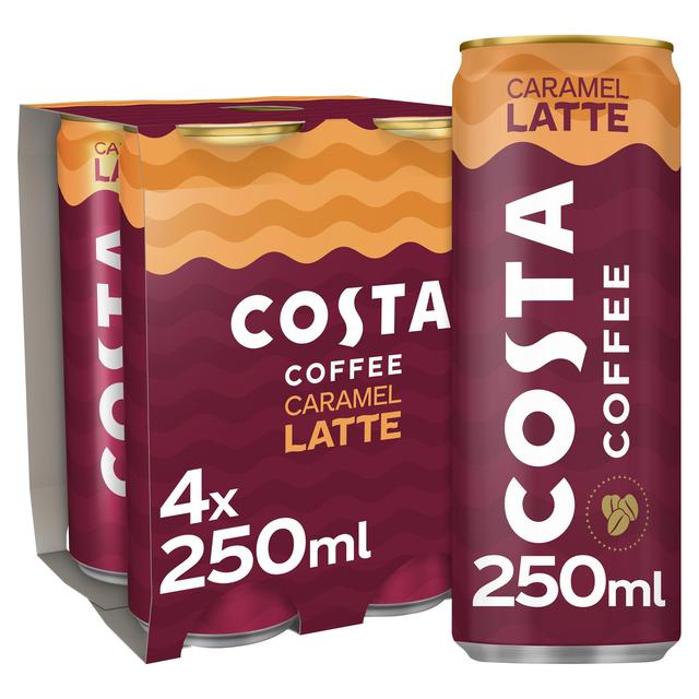 Costa Coffee Caramel Latte Iced Coffee   4 x 250ml GOODS M&S   