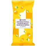 Ocado Antibacterial Multi Surface Citrus Wipes   40 per pack GOODS M&S   