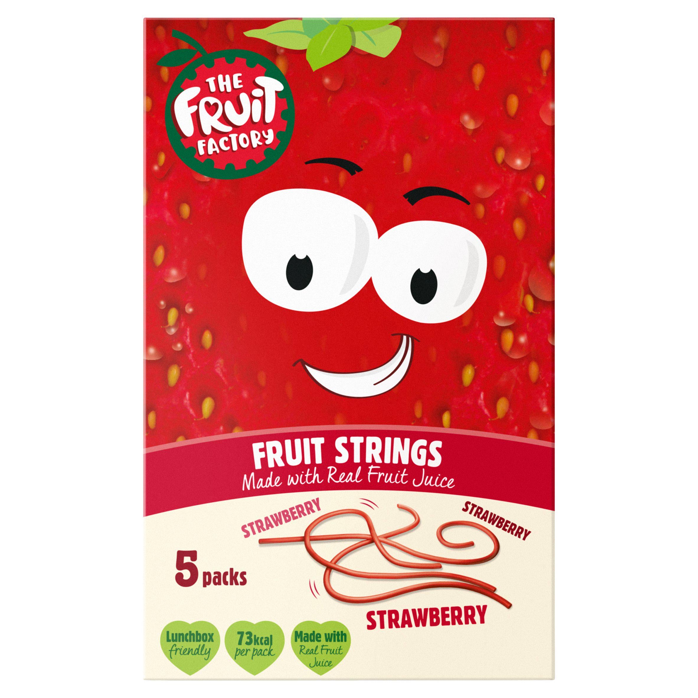 The Fruit Factory Strawberry Fruit Strings 5x20g GOODS Sainsburys   