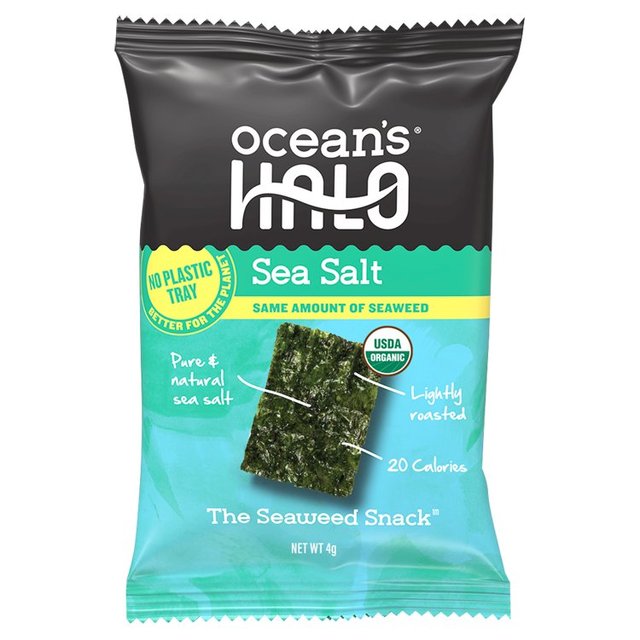 Ocean's Halo Sea Salt Seaweed Snack   4g