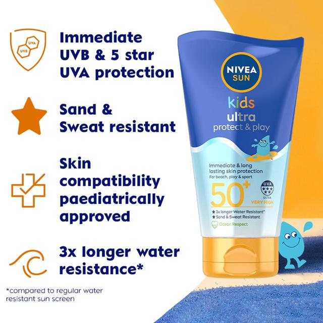 NIVEA SUN Kids Protect & Play Ultra SPF 50+ Sun Cream   150ml