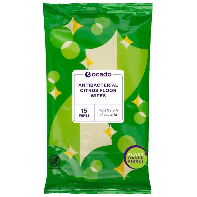 Ocado Antibacterial Citrus Floor Wipes   15 per pack GOODS M&S   