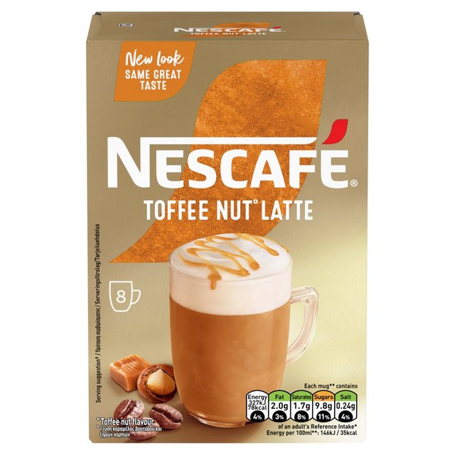 Nescafe Gold Toffee Nut Latte Sachets   8 per pack GOODS M&S   