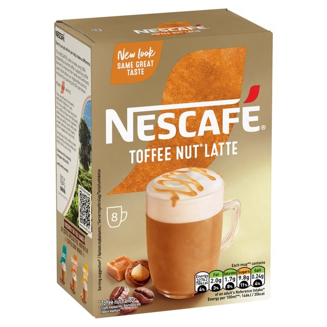 Nescafe Gold Toffee Nut Latte Sachets   8 per pack GOODS M&S   