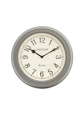 Brookpace Lascelles grey wall clock with Arabic numbers, 32cm diameter - British product