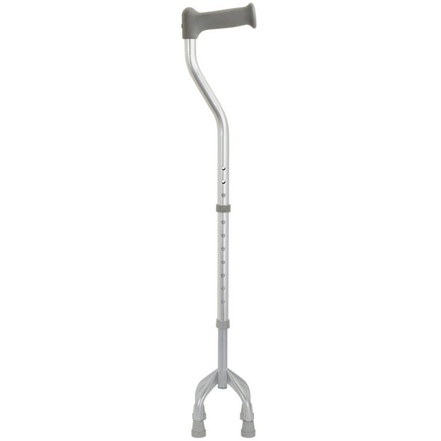 Drive Medical quad-foot walking stick adjustable height (British brand)