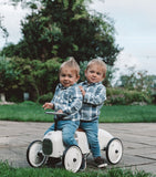 Vilac metal car ride-on toy for children, imported from the UK
