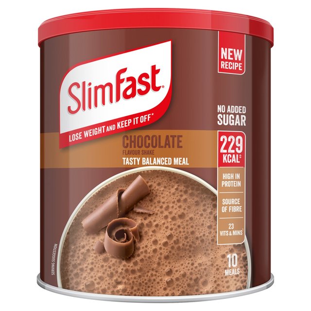 SlimFast Chocolate Meal Shake Powder 10 Meals    375g GOODS M&S   