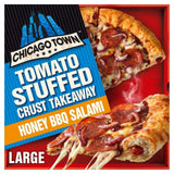 Chicago Town Takeaway Stuffed Crust BBQ Pepperoni Salami Large Pizza   635g GOODS M&S   