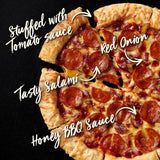 Chicago Town Takeaway Stuffed Crust BBQ Pepperoni Salami Large Pizza   635g GOODS M&S   