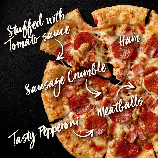 Chicago Town Takeaway Stuffed Crust Magnificent Meat Feast Large Pizza   640g GOODS M&S   