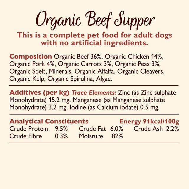 Lily's Kitchen Organic Beef & Spelt Supper for Dogs   150g GOODS M&S   