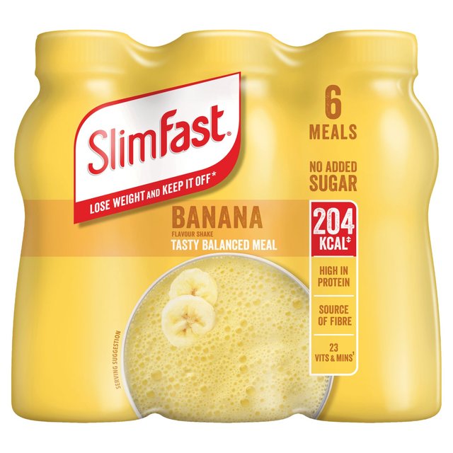 SlimFast Banana Milkshake Multipack   6 x 325ml