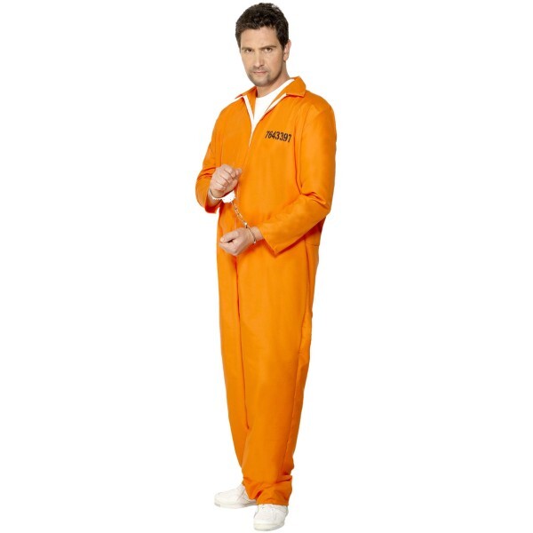 Smiffys Escaped Prisoner Costume orange boiler suit, imported from the UK