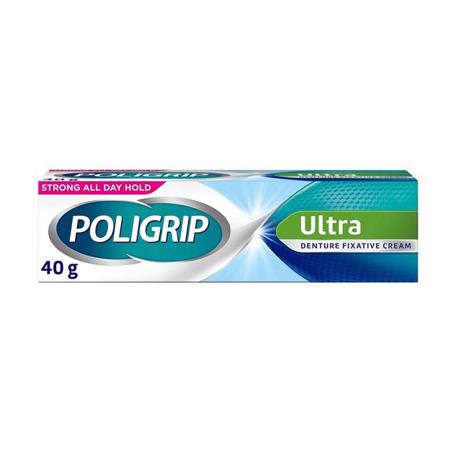 Poligrip Ultra Denture Adhesive Fixative Cream All-Day Hold   40g GOODS M&S   