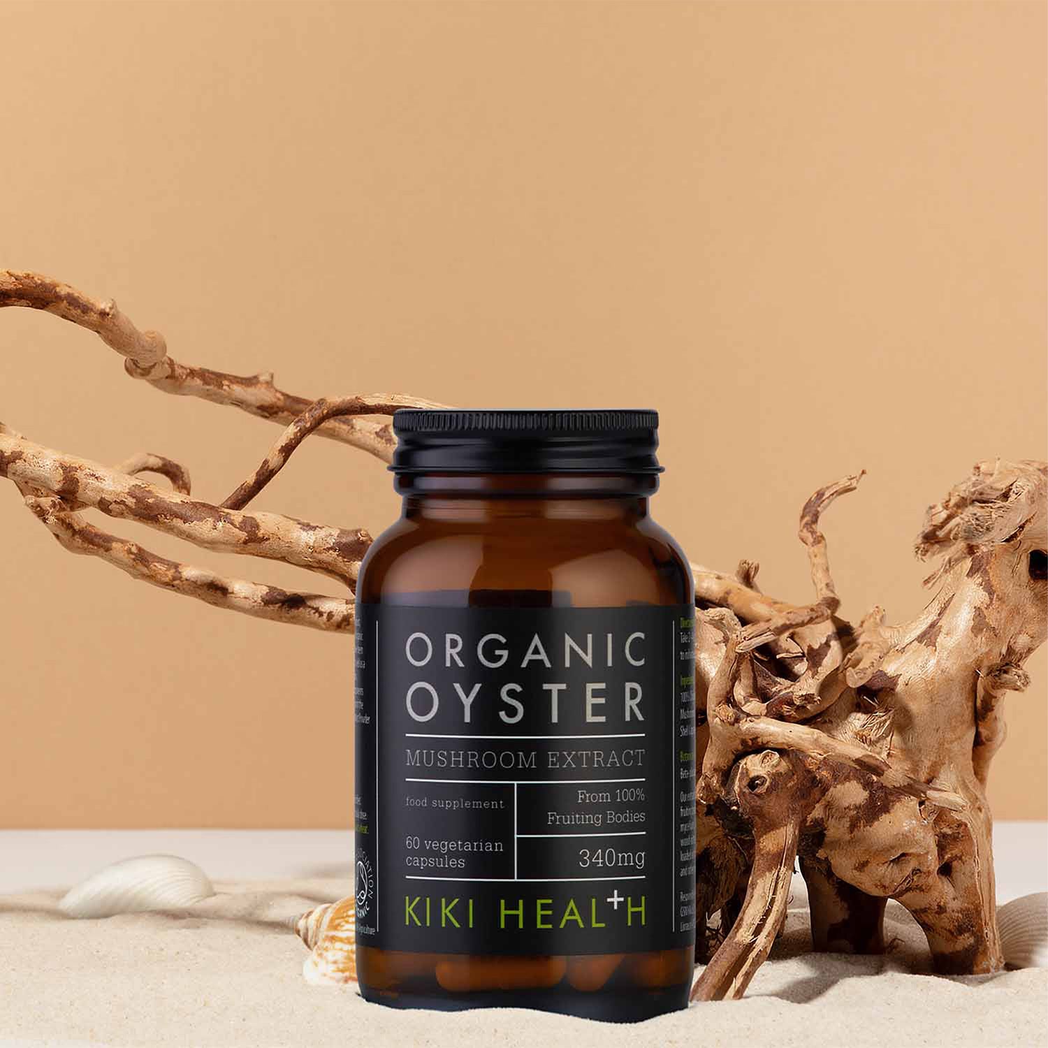 KIKI Health Organic Oyster Mushroom Extract 60 Vegicaps - British product