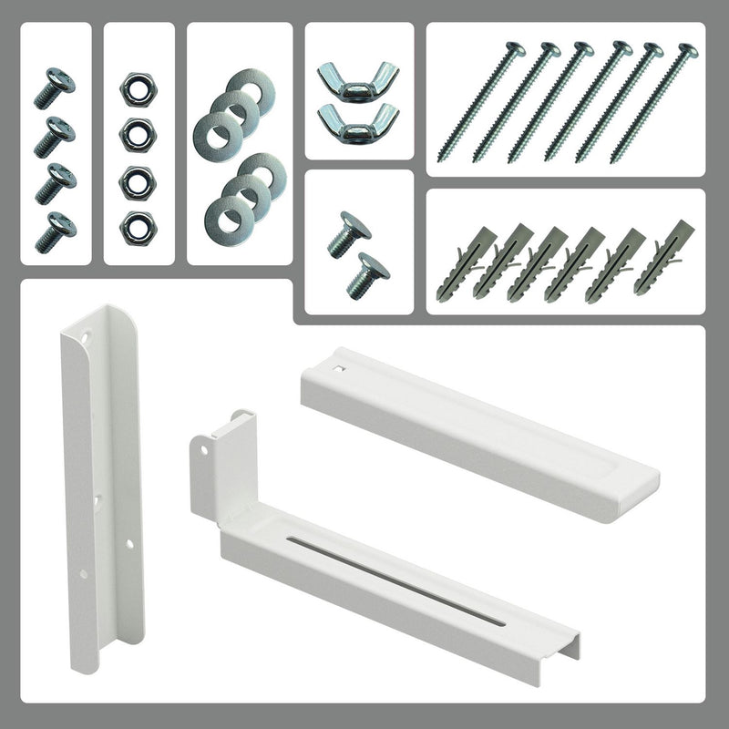 AVF universal microwave wall bracket in white finish - British product