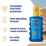 NIVEA SUN Protect & Dry Touch SPF 30 Sunscreen Spray   200ml GOODS M&S   