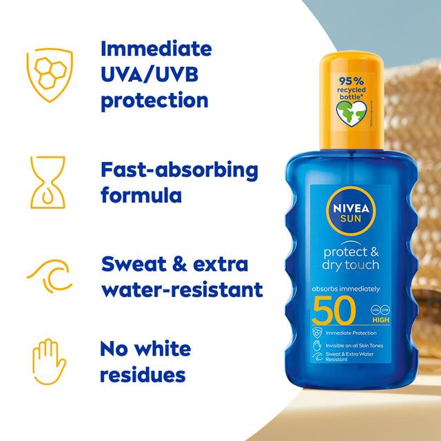 NIVEA SUN Protect & Dry Touch SPF 50 Sunscreen Spray   200ml GOODS M&S   