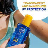 NIVEA SUN Protect & Dry Touch SPF 50 Sunscreen Spray   200ml GOODS M&S   