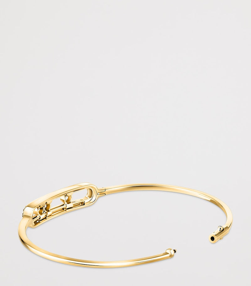 Messika Move Classique 18kt yellow gold diamond bangle - British product