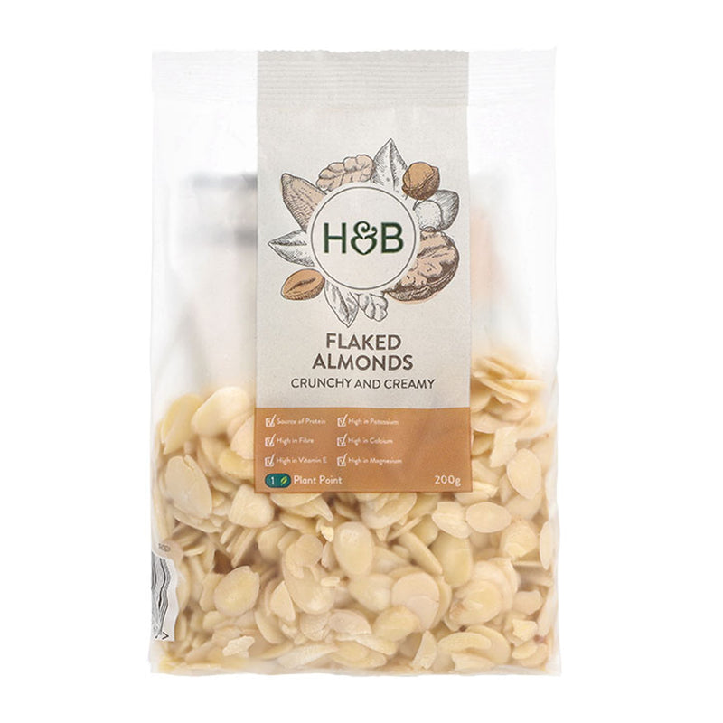 Holland & Barrett flaked almonds 200g pack, UK version