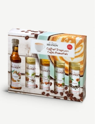 Monin flavoured coffee syrup sampler set 5 x 50ml (British brand)