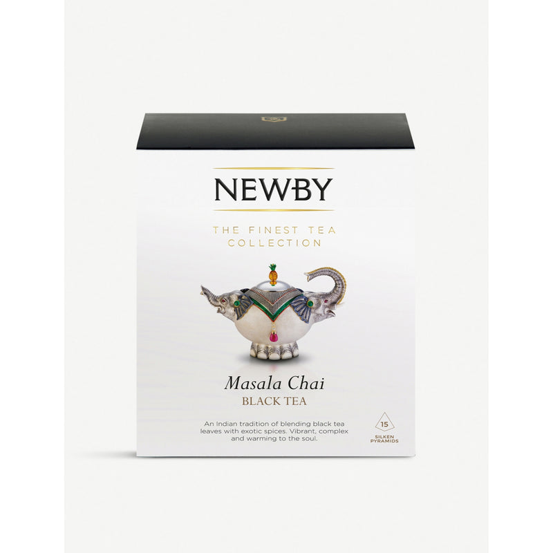 Newby Teas Masala Chai pyramid tea bags box of 15, UK version
