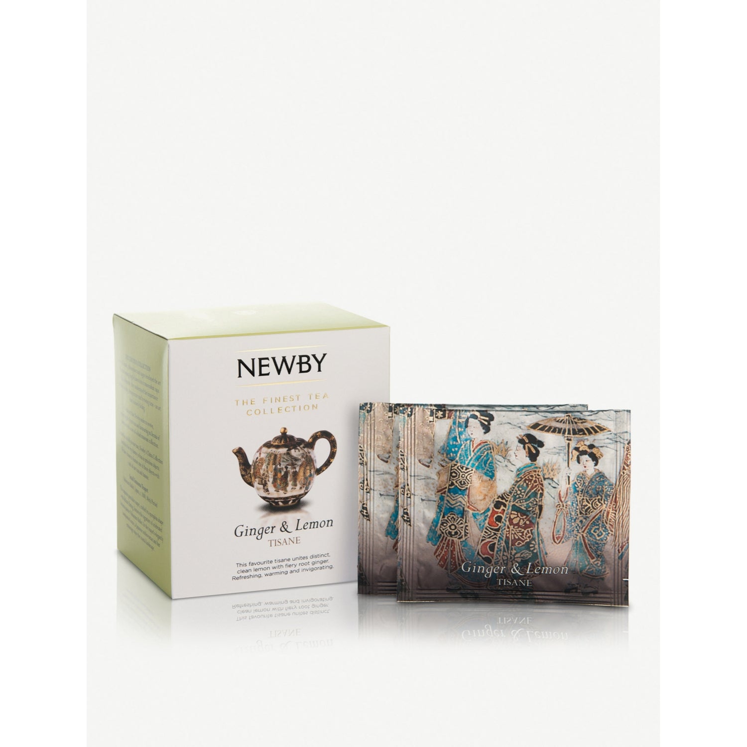 Newby Teas ginger and lemon pyramid tea bags 37.5g (British brand)