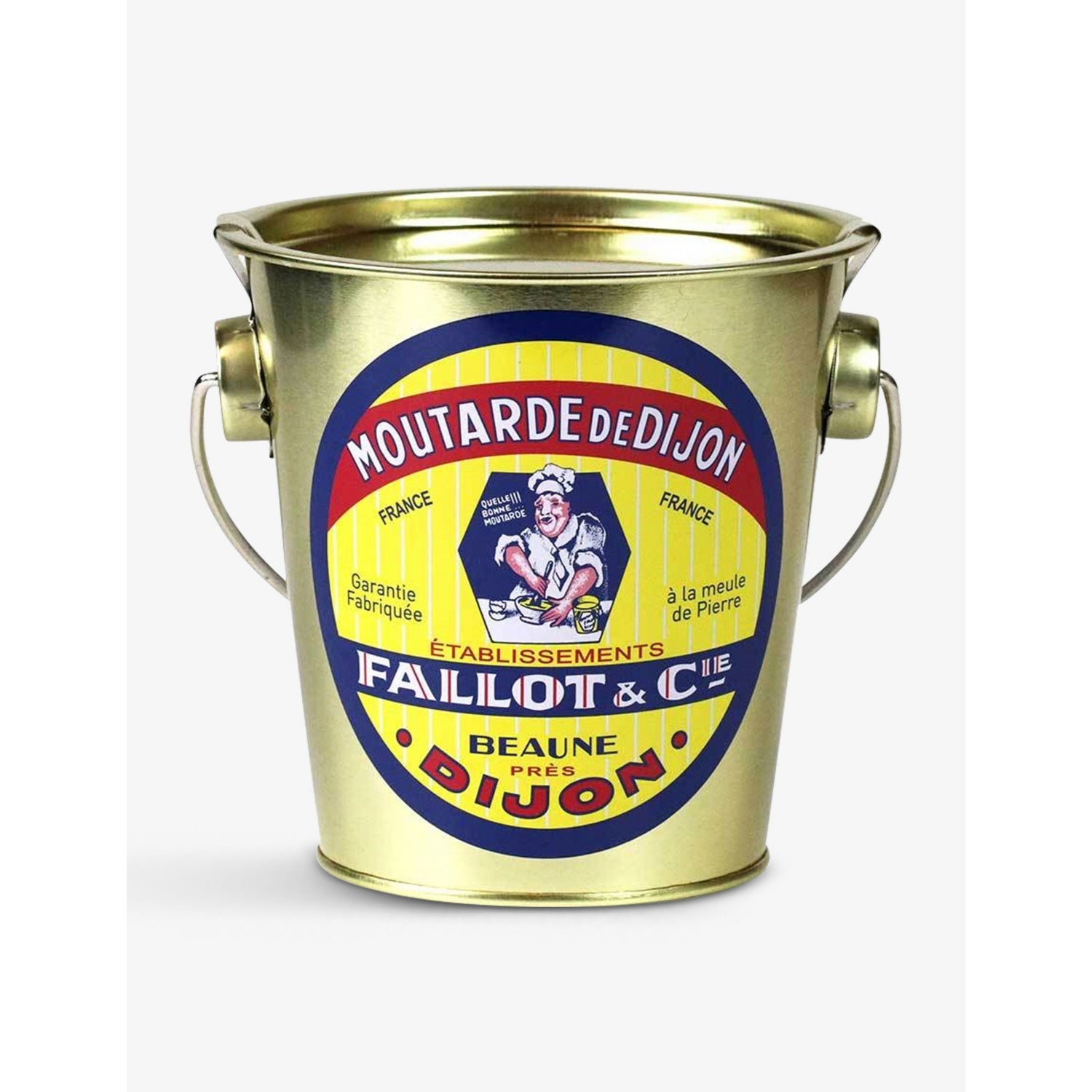 Fallot Dijon mustard metal bucket gift pack 450g, imported from the UK