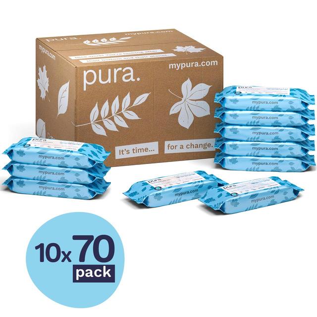 Pura Flushable Eco Baby Wipes Multipack   10 x 70 per pack GOODS M&S   