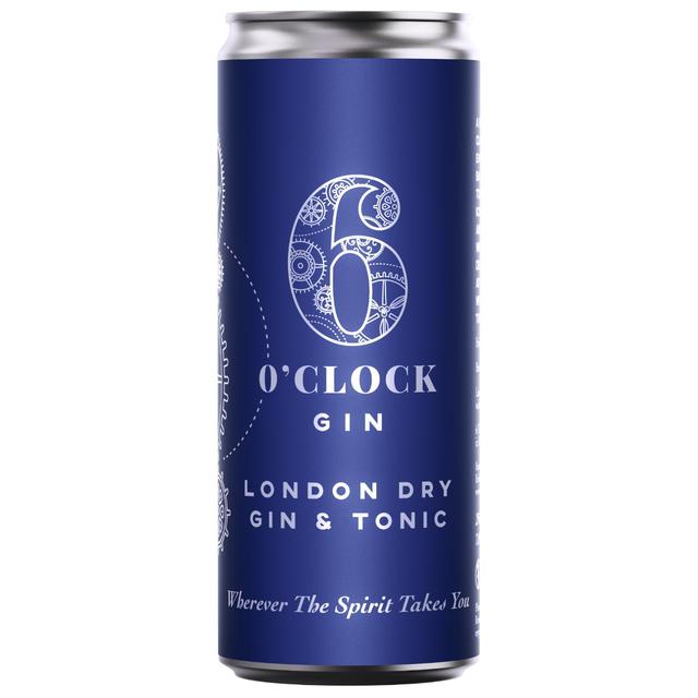 6 O'clock Gin London Dry Gin & Tonic   250ml GOODS M&S   