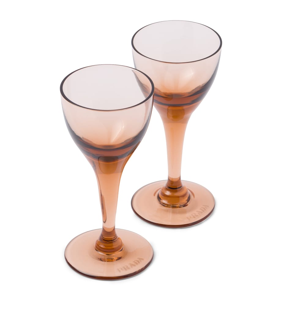 Prada New York liqueur glasses set of 2, imported from the UK