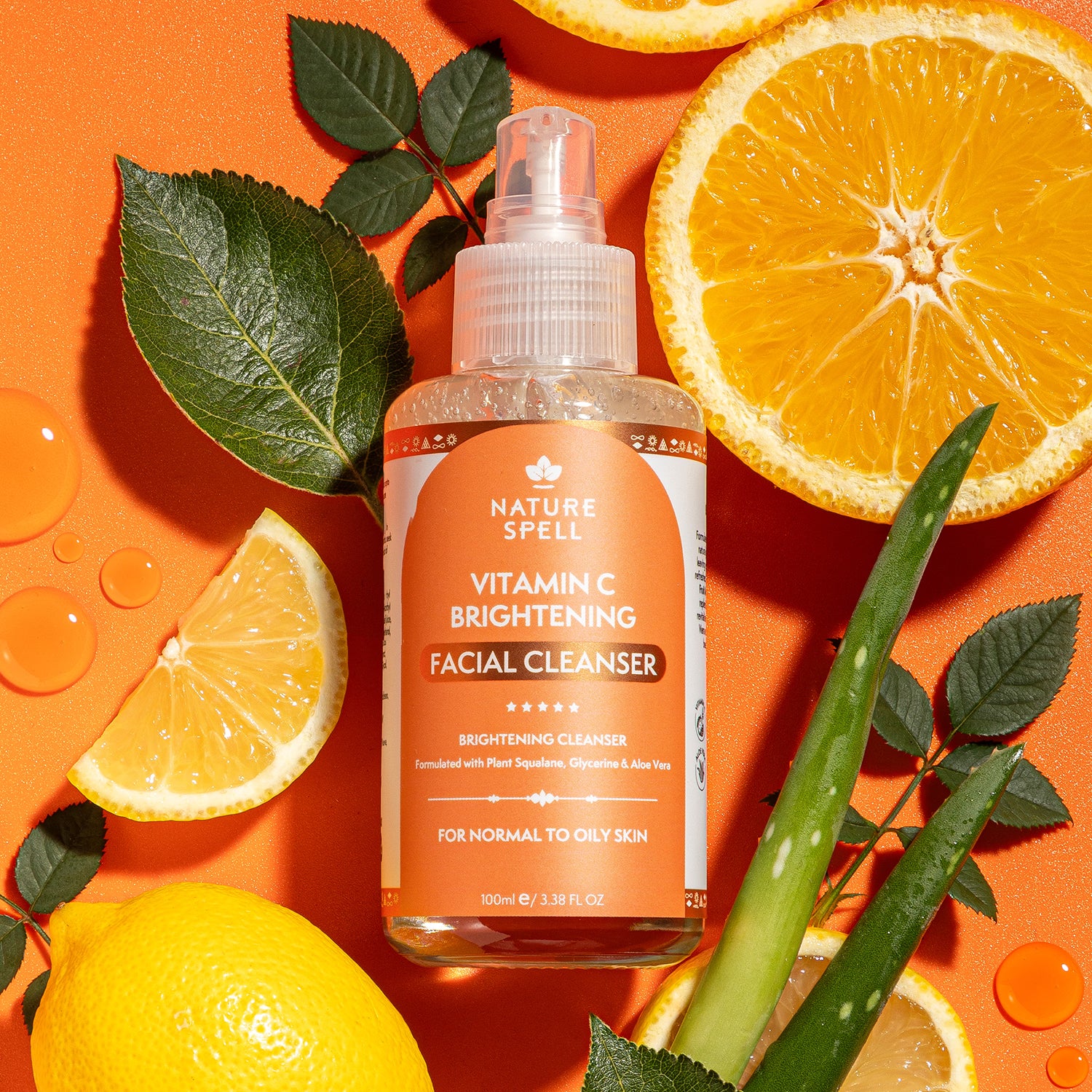 Nature Spell Vitamin C brightening facial cleanser 100ml, UK version
